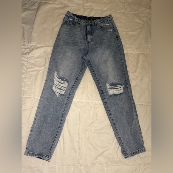 Misguided riot Women's Distressed Blue Jeans Size 6.                #20 - Picture 1 of 11